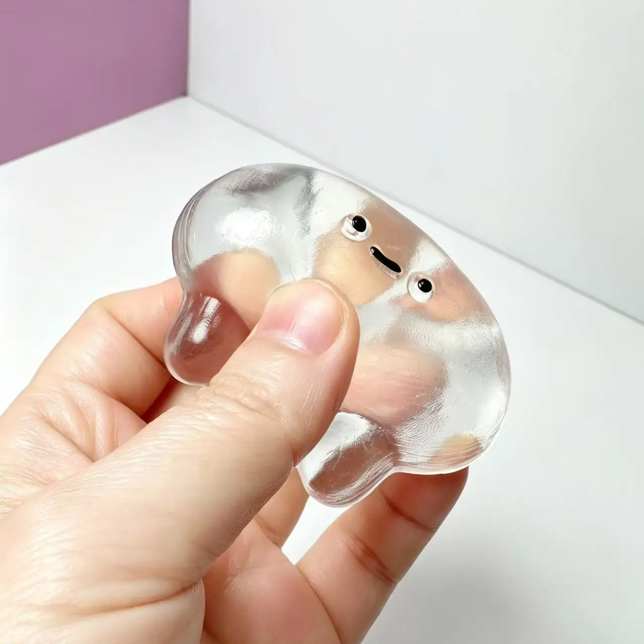 Cute Transparent Jellyfish Squishy Toy, Soft Tpr Material, Perfect Birthday Gift, Portable Stress Relief, Durable Packaging, Fun Travel Companion