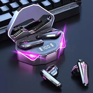 Wireless In-Ear Bluetooth-compatible Noise-Canceling Gaming Headphones, Power Display & Lights, Sports Earbuds for Running Calls