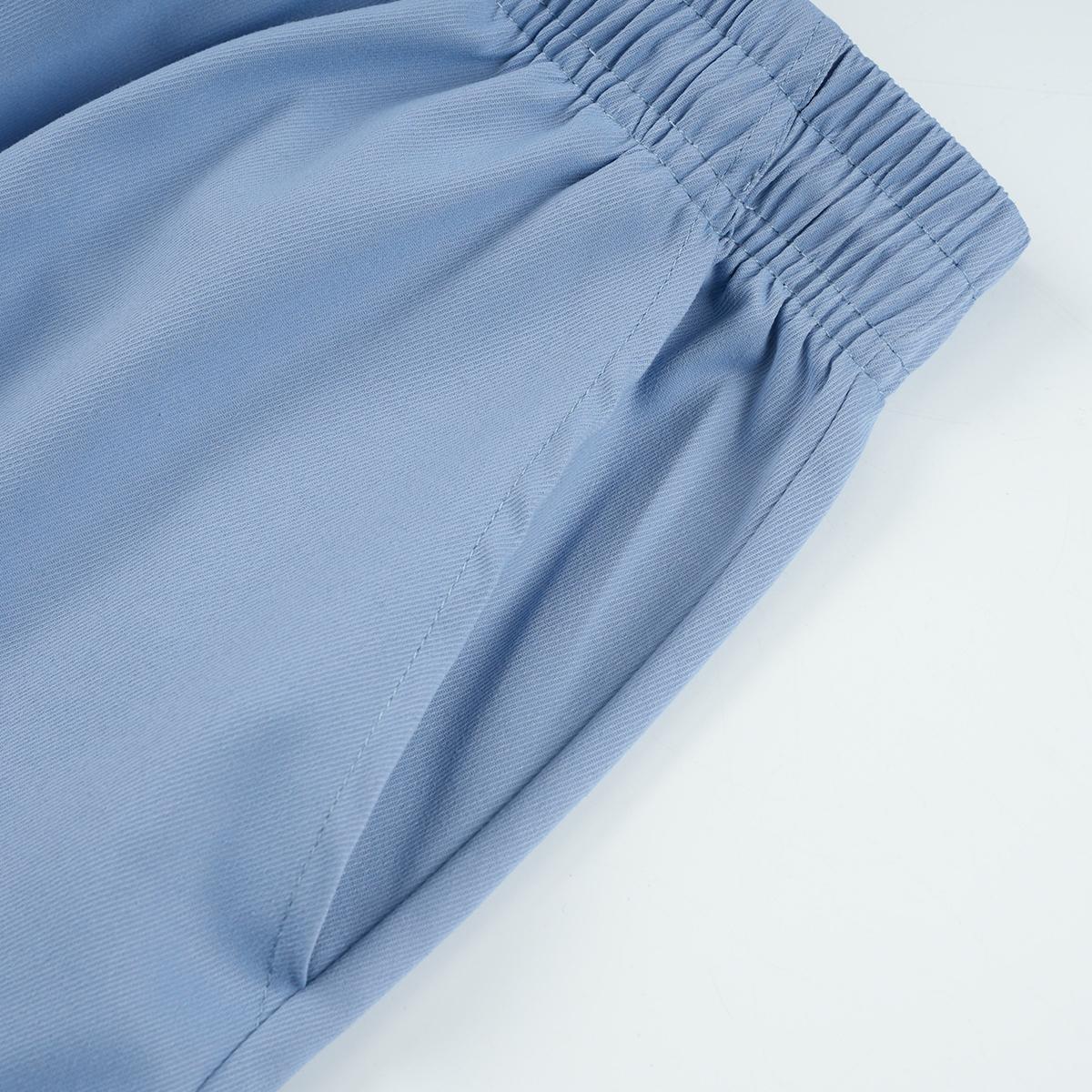 Premium Quick Dry Mens Light Blue Cargo Shorts Casual Drawstring Elastic Waist Zipper Pocket Breathable Athletic Shorts for Gym Workouts Running and Daily Activities