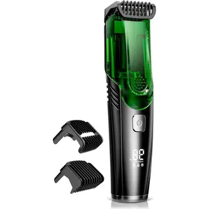 Beard Trimmer for Men: All-in-One Vacuum Mustache Trimmer With Precision Dial,Adjustable 20 Length Setting Premium Facial Hair Groomer with Length Comb USB-C Recharge, Waterproof Wet/Dry Clipper