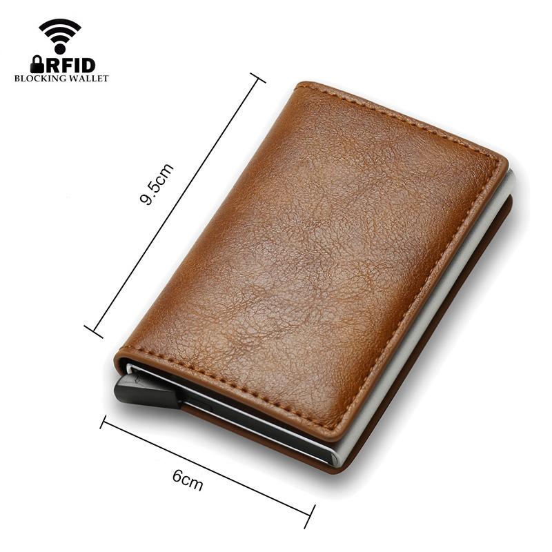 Men's Wallet | RFID Blocking Aluminum Card Holder |Suitable for Business and Daily Use | Ultra-Slim Fiber Design with Automatic Pop-Up Function