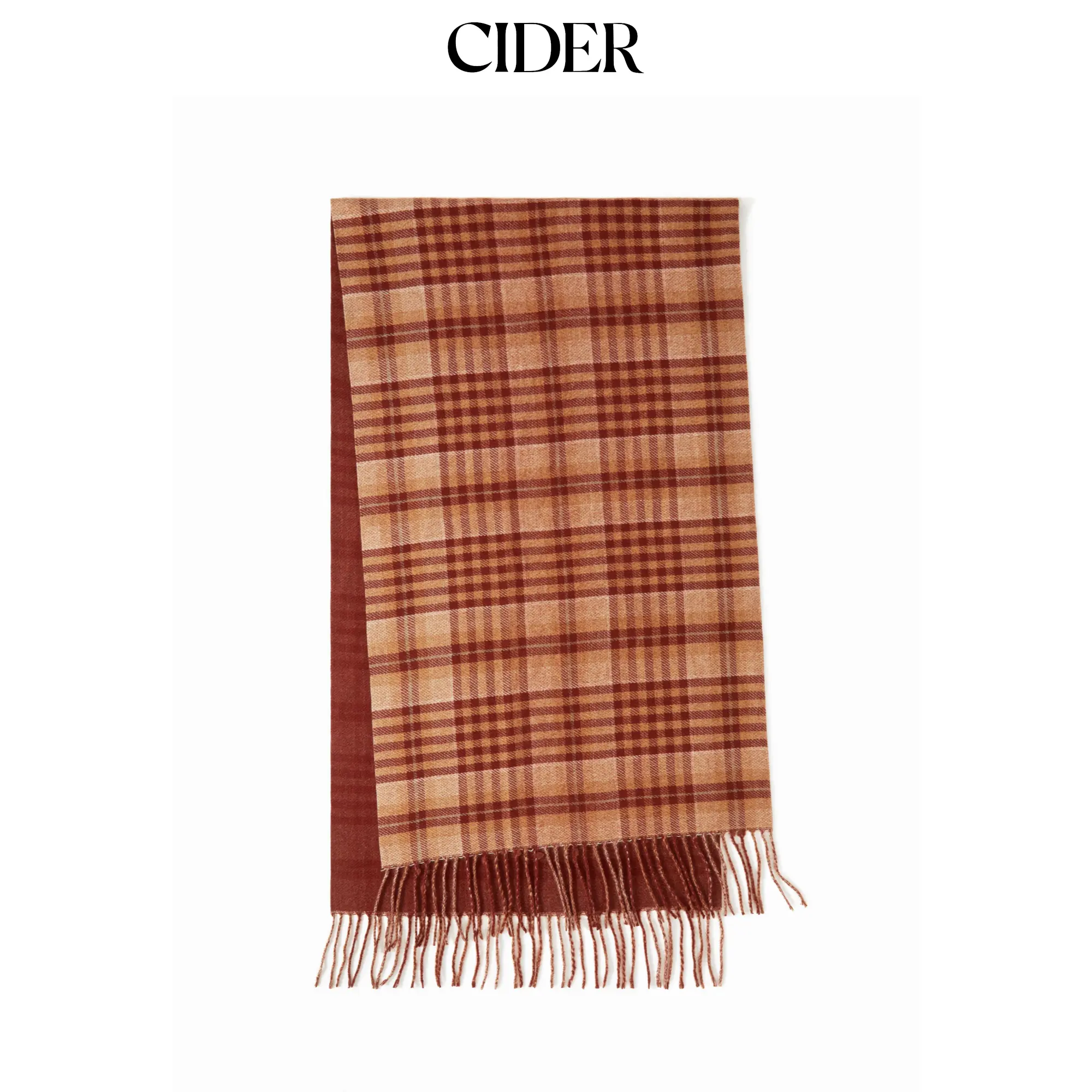 Cider PLAID FRINGED SCARF Cider PLAID FRINGED SCARF