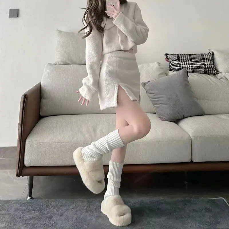 1/3 Pcs Women’s Knit Leg Warmers, Long Slouch Leg Sleeves, Y2K Japanese Style Fashion Accessories for Outfits