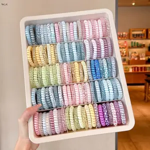 Hair Tie Telephone Cord Spiral Elastic Colorful Pack Lightweight Feminine Summer Gift for Women Girls Daily Wear Special Occasion Perfect Accessory