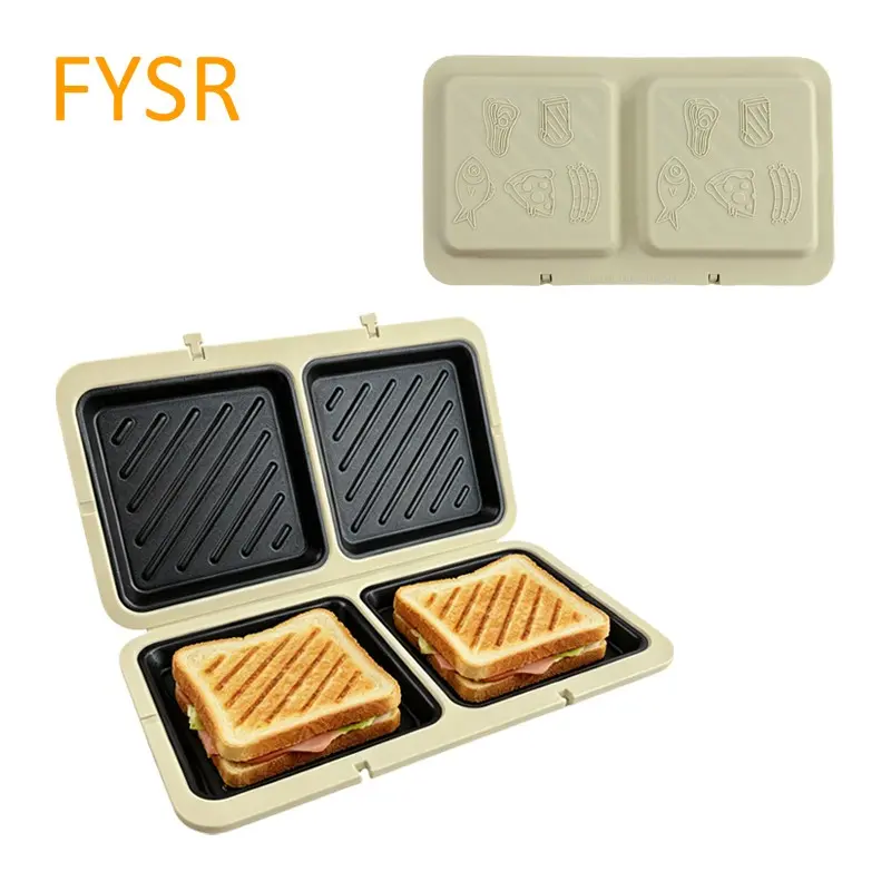 Food-Grade Silicone Microwave Sandwich Maker, Gourmet Sandwich Maker, Large Silicone Double-tray Makes Two Sandwiches, Extra-deep Design Prevents Cream Cheese from Leaking Out, Dishwasher Safe, Ideal for Toast, Sausage, Steak