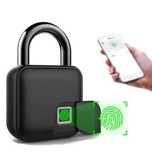 Smart Fingerprint Padlock – Wireless 4.2 Biometric Lock, App Control, USB Rechargeable, Waterproof for Doors Lockers Luggage Cabinets