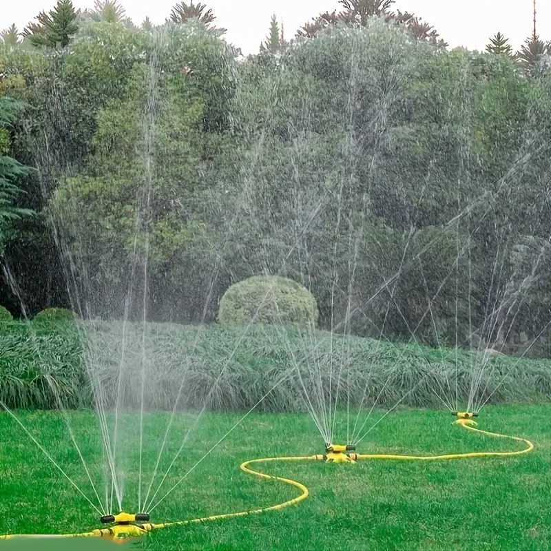 6-Piece Lawn Sprinkler Set, 360° Rotating Garden Irrigation System, Adjustable Arm, Plastic Material, Multi-Angle Rotation, Gardening Tool, Garden Water Sprinklers, Sprinklers For Yard, Watering For Garden