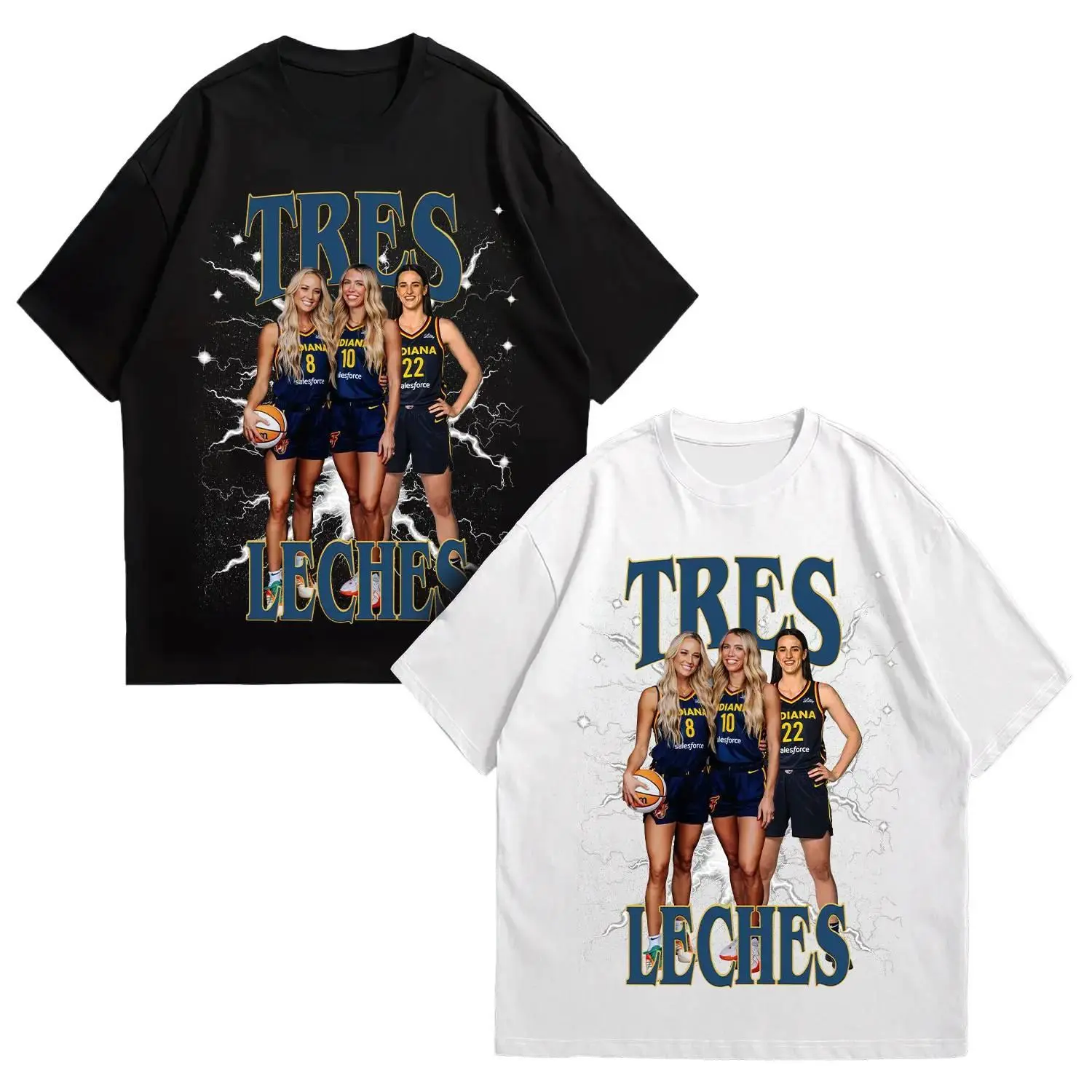 [Sale Up To 50%]Tres Leches Basketball Unisex Tee Shirt – Caitlin Clark, Sophie Cunningham, Lexie Hull Tee, Funny Retro Fan Gift Tee