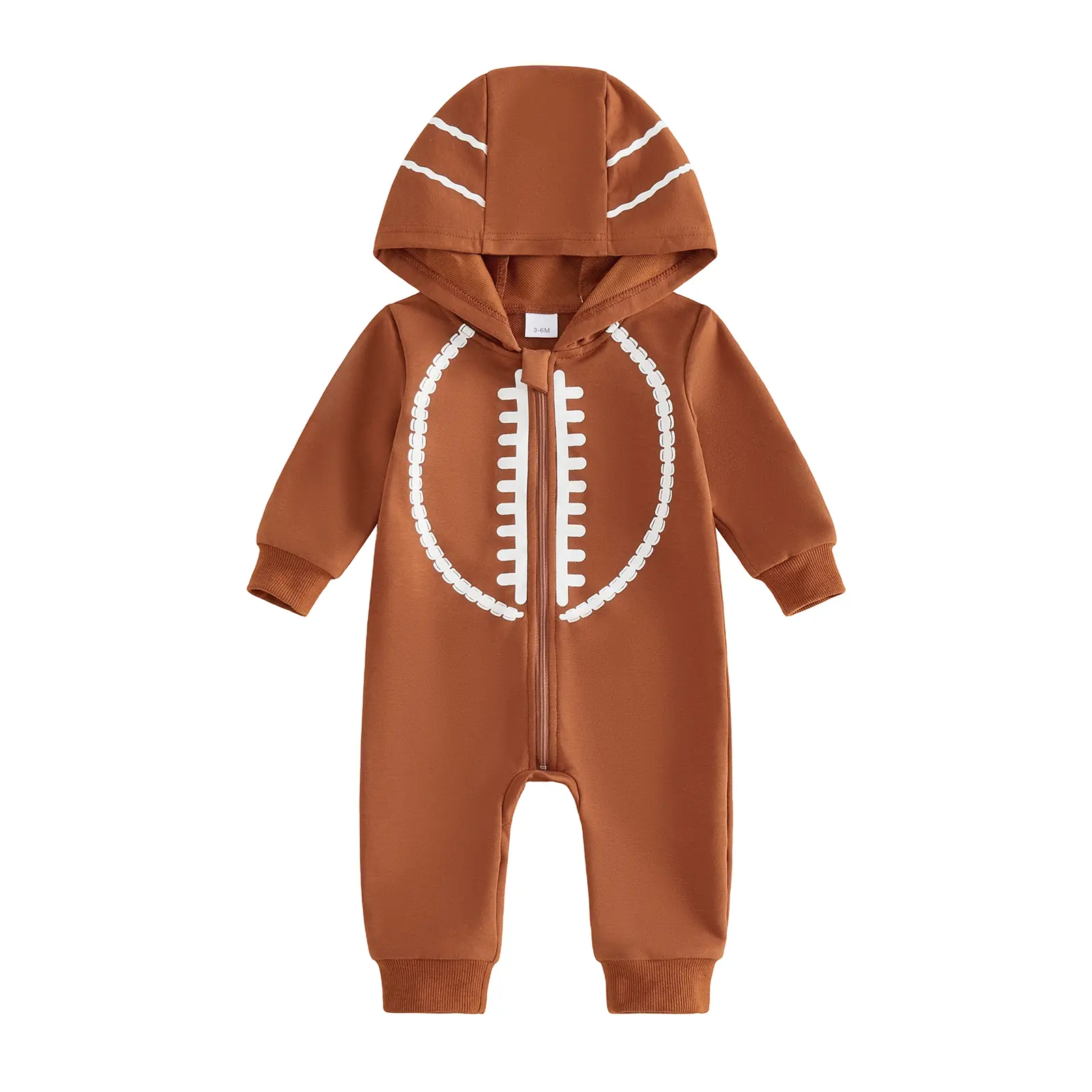 Babamoon Toddler Infant Baby Girl Boy Hoodie Romper Rugby Zipper Long Sleeve Fall Bodysuits Jumpsuits