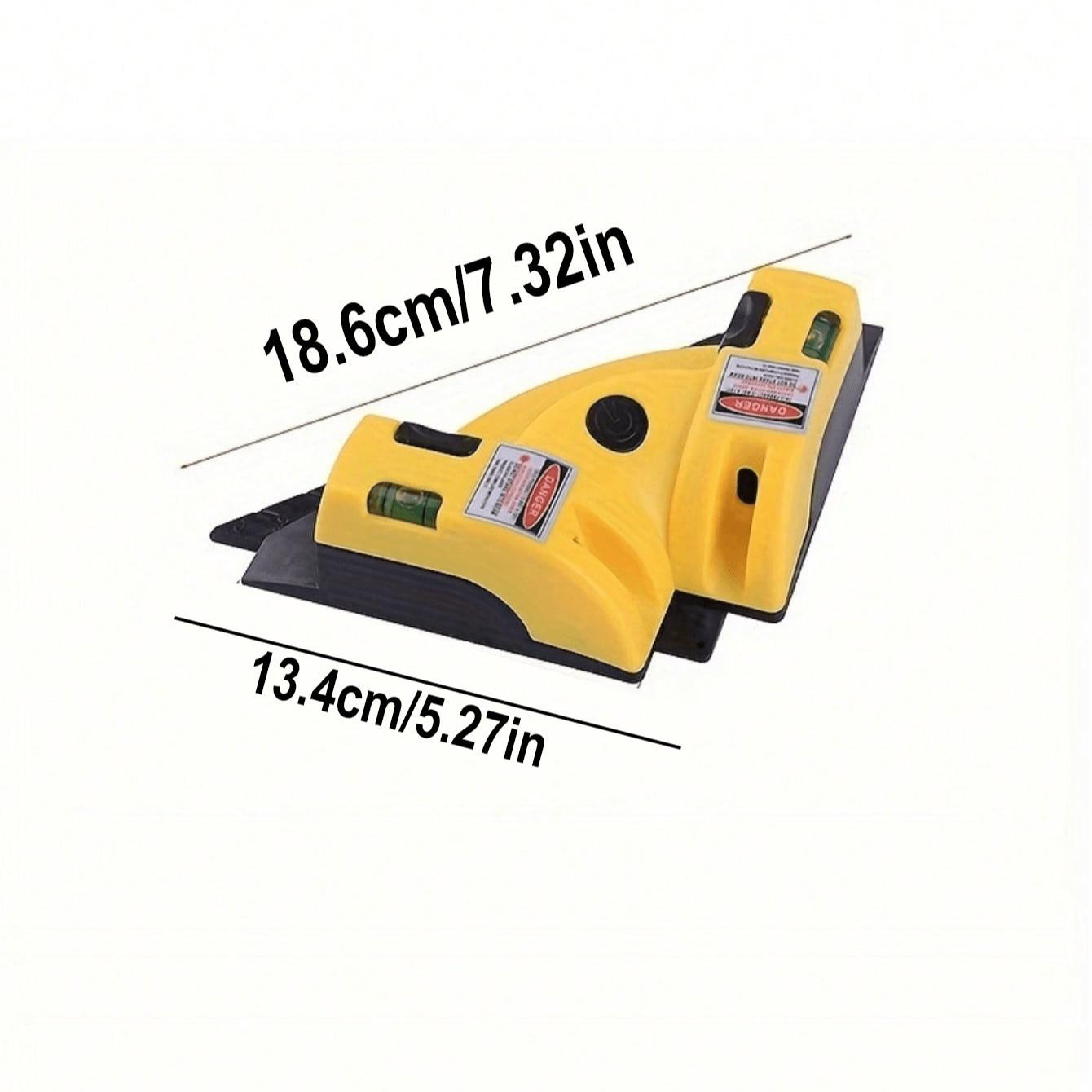 90° Projection Laser Level, High Precision 90° Projection Laser Level, Self-leveling, Precise Right Angle Measurement, Laser Level Tool, Yellow