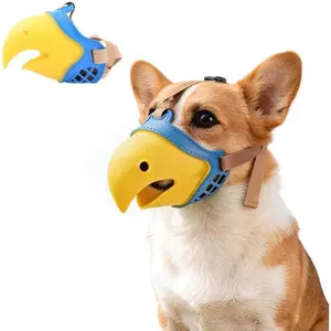 Cute Parrot Shaped Soft Dog Muzzle, Breathable Anti Bite Chew Dog Mouth Guard, Comfort Puppy Muzzle Allows Free Drinking for Grooming Walking Training