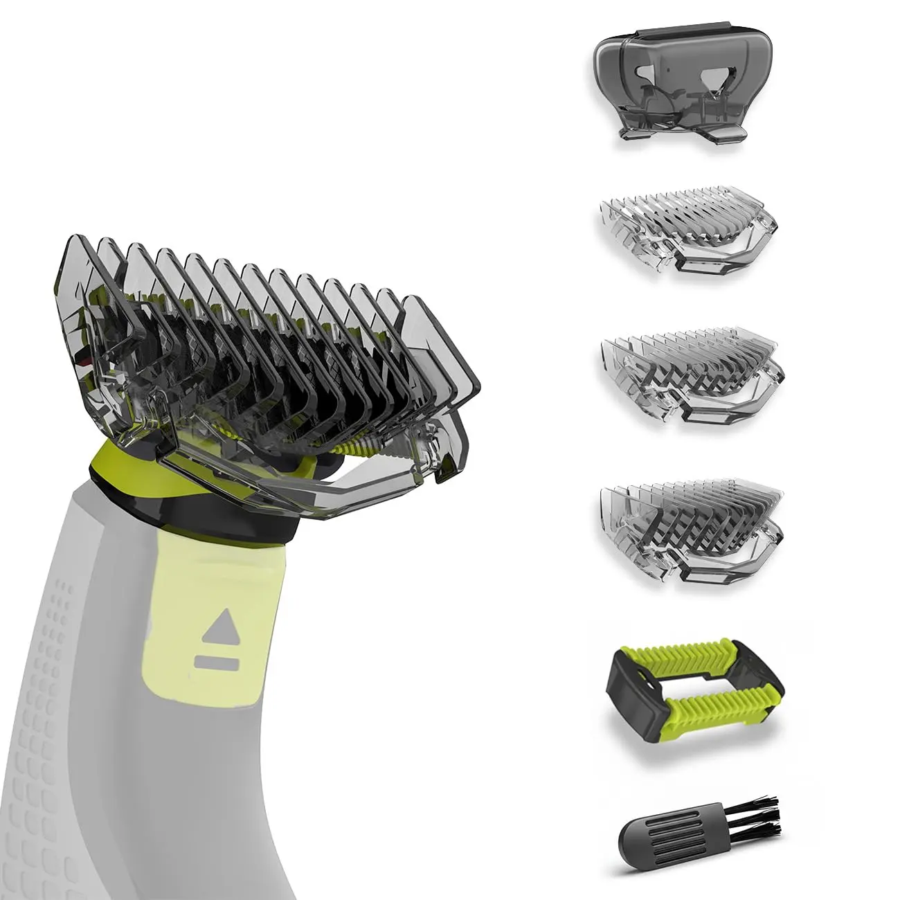 14-in-1 Guards Kit for Philips Norelco OneBlade Handles - Adjustable Guides (1/3/5mm), Protective Cap, Stand Charging Base, Compatible with OneBlade Personal Care Appliance, 1/3/5Mm Guide Combs, Guide Combs