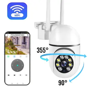 Smart PTZ Surveillance Camera,355°Rotable Wide Angle Lens,Two Way Audio Talkback,Two Storage Modes,Color Night Vision,2.4G WiFi Connection,Smart Motion Detection,Easy Mount Indoor Outdoor Security Cam