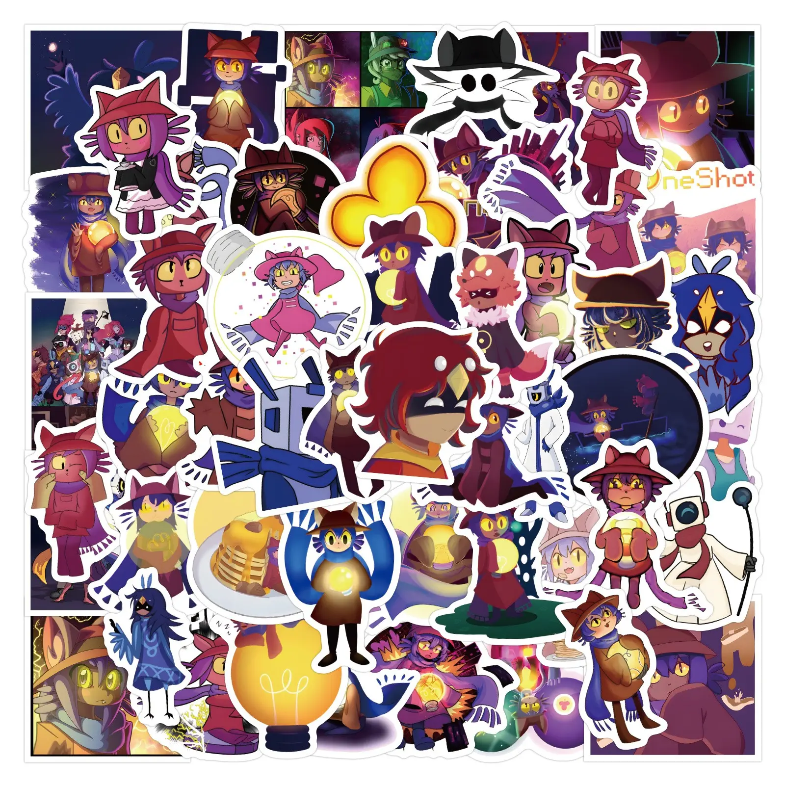 60 Sheets Waterproof Cartoon Stickers, Fun Adventure Game Decals for Car Luggage Cup Phone Case, Durable & Easy to Apply
