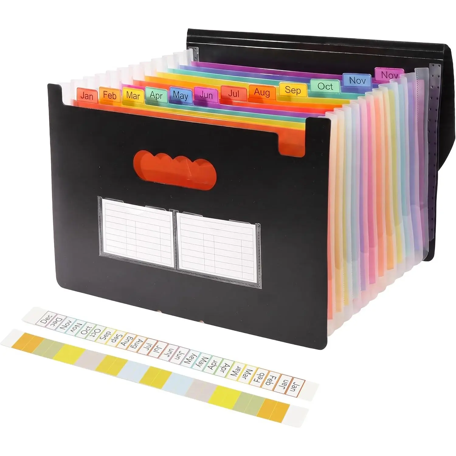 - Accordion File Organizer, Expanding File Folder with 12 Pockets | Portable Letter A4 Size Document Holder with Blank Labels for Bills, Receipts, Tax Papers, School, Office &  Filing