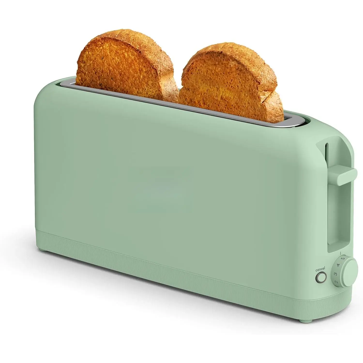2 Slice Slim Toaster, s-anywhere ™     Kitchenware, 6 Setting Shade Control with Reheat & Cancel Buttons, s Sourdough, 10" Long Slot, Anti Jam & Auto Shutoff, 900 Watt, Seaglass