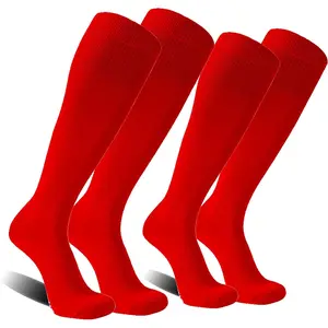 Baseball Softball Socks, Unisex Over Knee High Solid Sports Rugby Soccer Homecoming Socks
