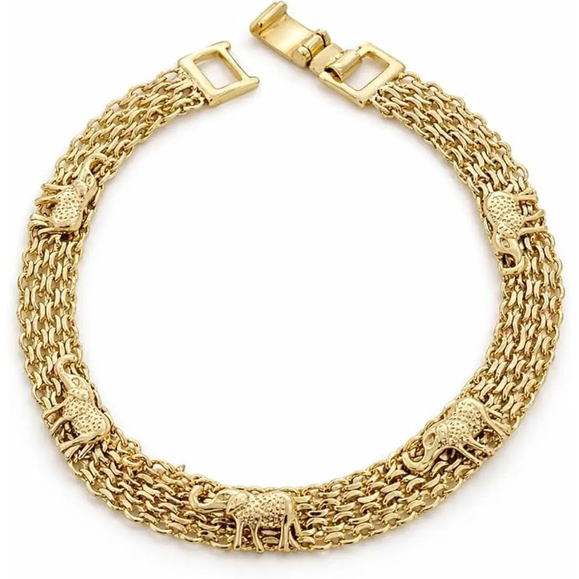 Women's Gold Metal Coating Adjustable Minimalist Elegant Trendy Animal Lucky Elephant Charm Bracelet-Bangle, Bag Accessory, Gift for Christmas, Birthday, Female, Daily, All Seasons, Basic, Concise, No, Everyday Wear, Good Luck Charm, Adjustable Bangle, Wr
