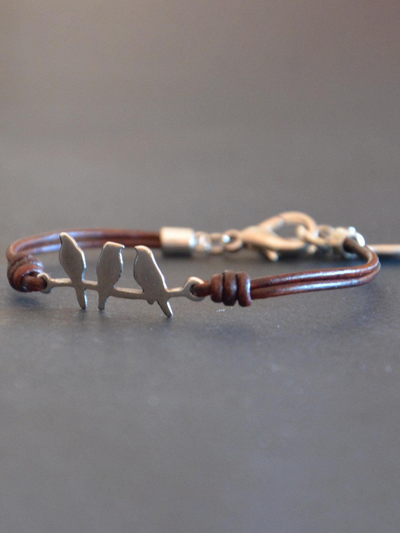 Bird Design Pu Leather Bohemian Bracelets, Leather Braided Bracelet, Fashion Jewelry for Party, Daily Clothing Decor, Trendy All-match & Exquisite Jewelry for Birthday Gift