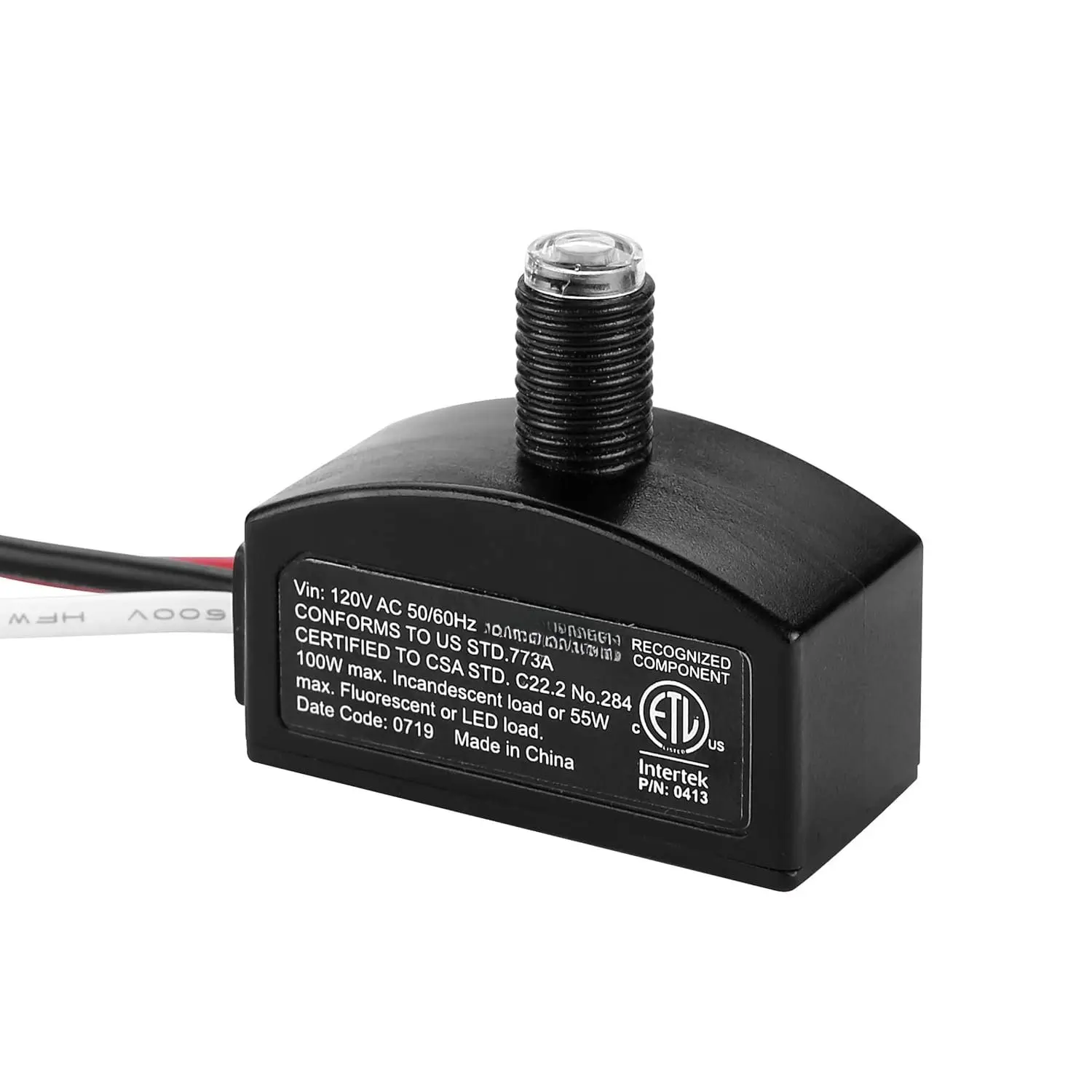 120V AC  Photocell Light Sensor, Outdoor Hard-Wired |  Eye Light Control with Photoelectric , Auto /Off, ETL Listed, 1 Pack
