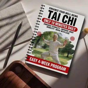 Low-Intensity Tai Chi Training Manual for Seniors, 10 Minutes Daily, 4 Weeks Beginner Program, Perfect Gift for Father's Day, Mother's Day, Thanksgiving