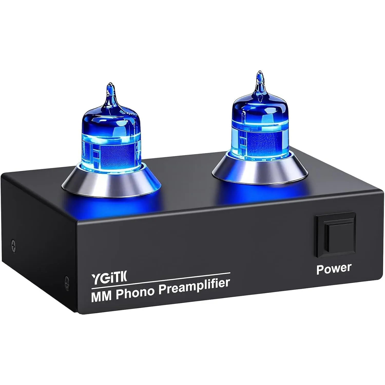 6J2 Vacuum Tube Phono Preamp for MM Turntable with Gain,Hi-Fi Stereo Preamplifier with Headphone Amp,12V DC Power Supply, Low Noise Design for Home Audio/Record Player/Amplifier/Speaker