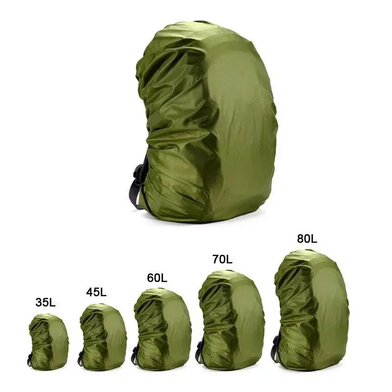 Army Green Hiking Backpack, 35L-80L Large Capacity Waterproof Rucksack with Rain Cover for Camping & Mountaineering, 45L Forest Camo, 60L Army Green