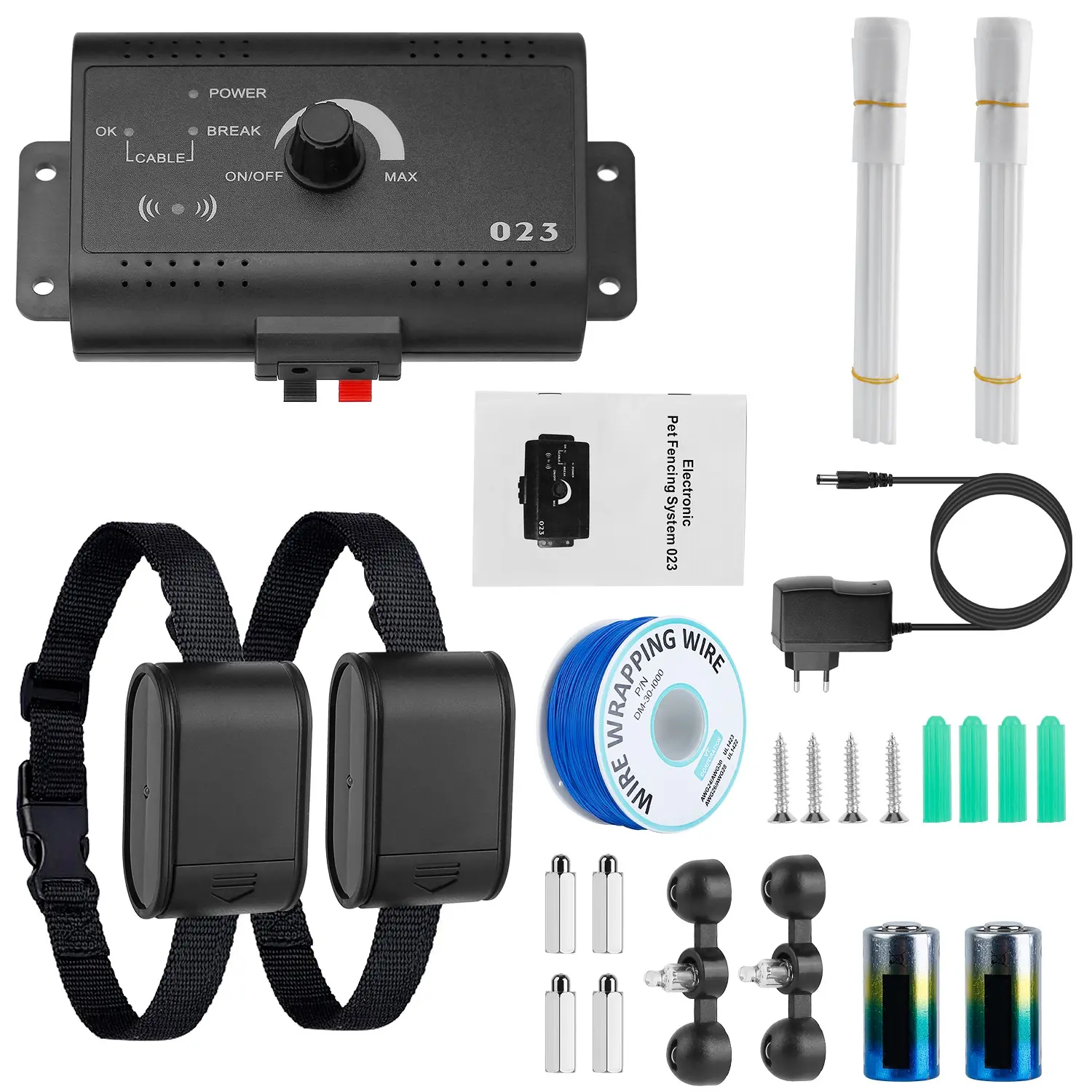 Electric Dog Fence System, Wireless Pet Containment Training Collar with Tone & Static Correction, Waterproof Receiver for Small, Medium & Large Dogs