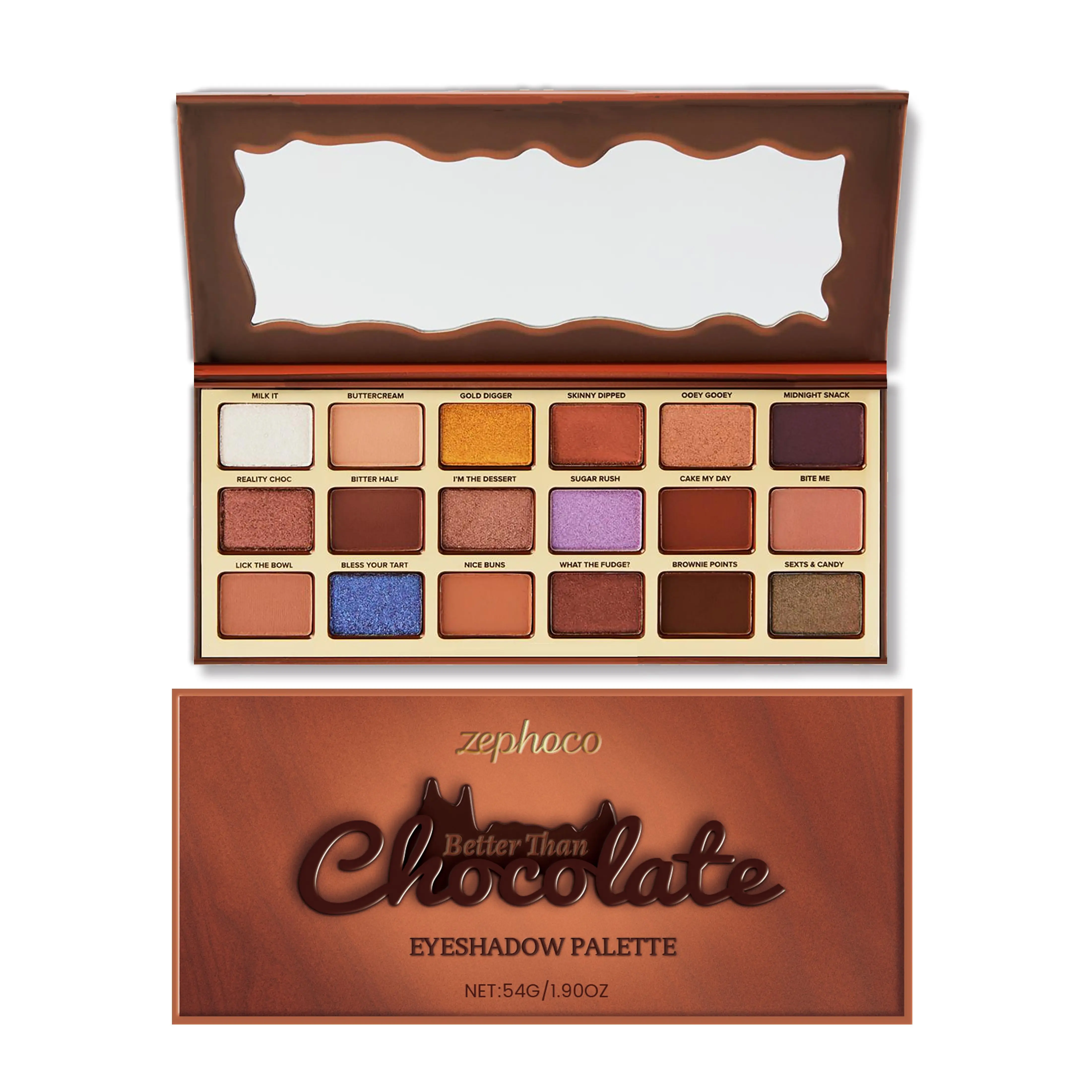 Chocolate Earth-Tone Eyeshadow Palette with Mineral Oil, Smooth & Highly Pigmented Neutral Bronze Shades, Matte & Metallic Cosmetic for Soft Glam Daily Looks, Neutral Bronze Eyeshadows, Cosmetic Eyeshadow