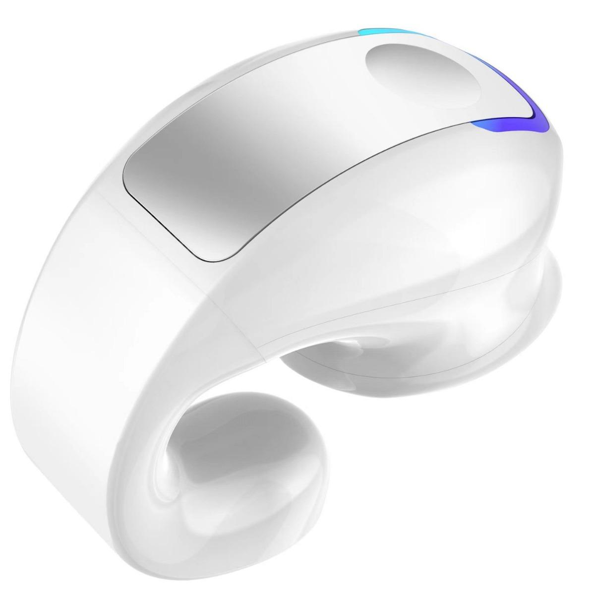 Single Ear Clip-On Bluetooth Earbud Non-In-Ear Pain-Free Wear Stereo Sound for Sports