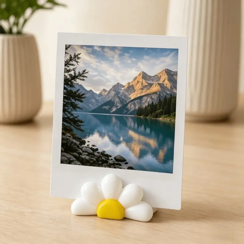 3-Piece Daisy Photo Holder Set, / Cute Photo Frame, Mini Photo Frame, Perfect for Polaroid or Small Photos, Office Bedroom Decor Gift