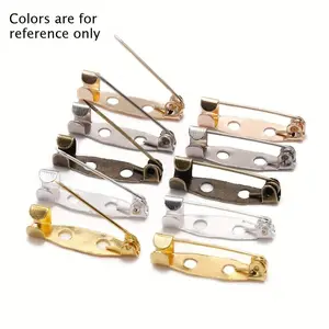 Pin base brooch blank safety lock pin base badge holder, suitable for jewelry-making materials