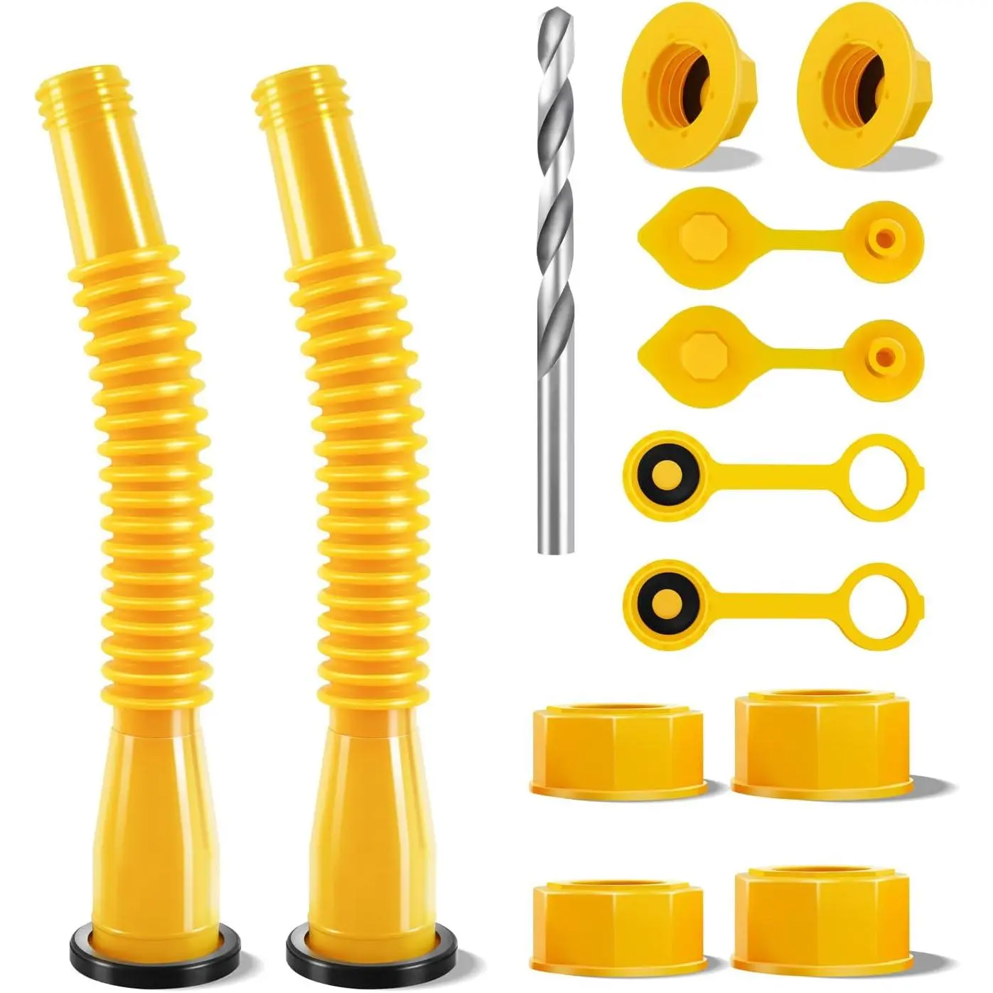 GJANSH Gas Can Spout Replacement, Gas Can Nozzle, Easier To Use, for Most 1/2/5/10 Gal Oil Cans, with Gas Tank Vent Caps, Christmas Gift for Men, Chemical Resistant, Tools And Gadgets, Gifts For Boyfriend