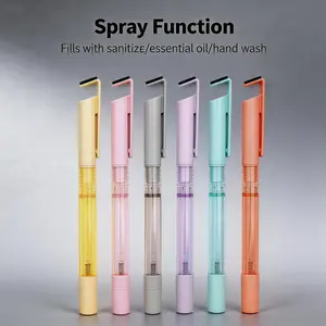 Viral 4 in 1 Macaron Gel Pen with Phone Stand & Spray Bottle, Refillable Perfume Hand Sanitizer Spray, Screen Cleaner,Portable Multi Function Pen, Back to School Essential, Perfect Party Favor Gift for Students