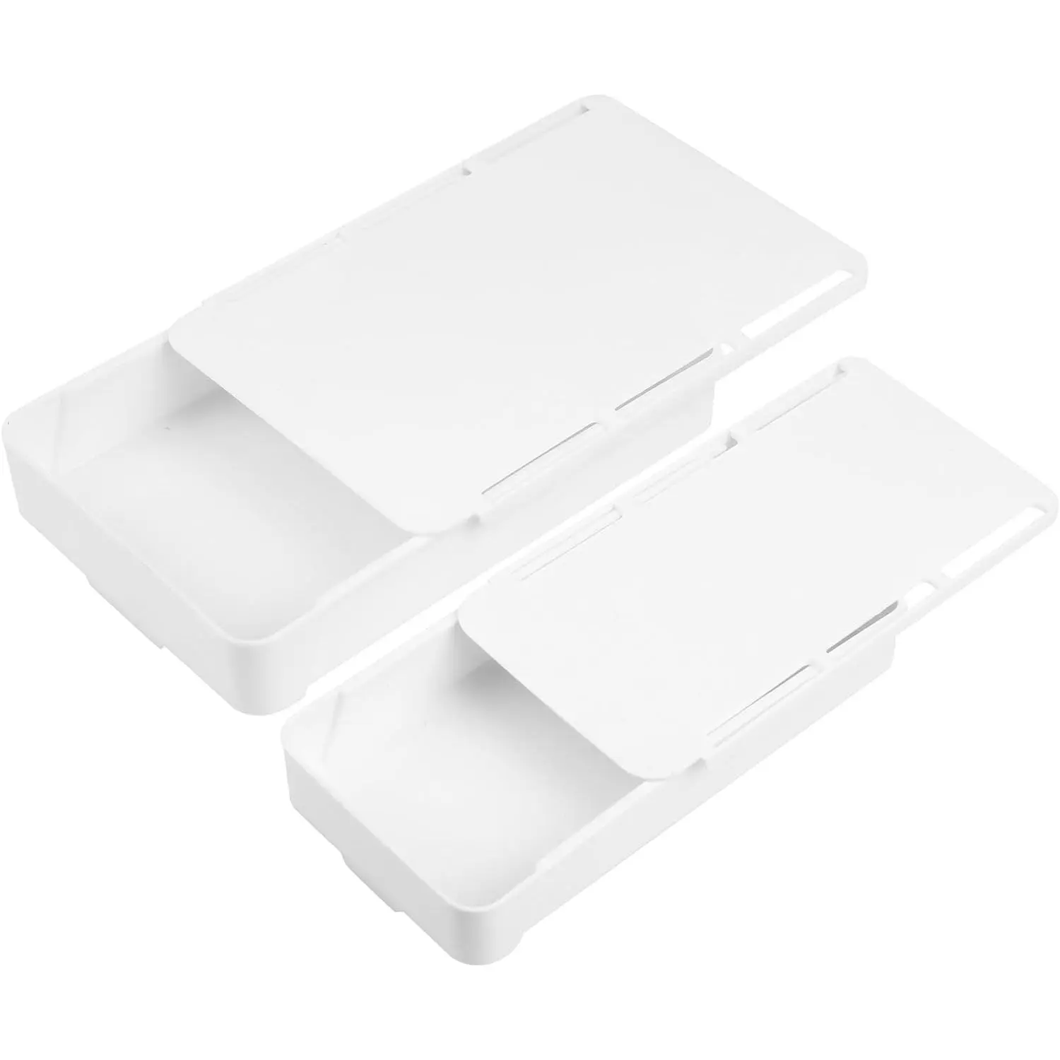 2 count Under Desk Drawers - Self-Adhesive  Undermount,under desk drawer | Slide-Out Storage Organizer for Office &  (S+L Size), under desk  drawer, small under table storage