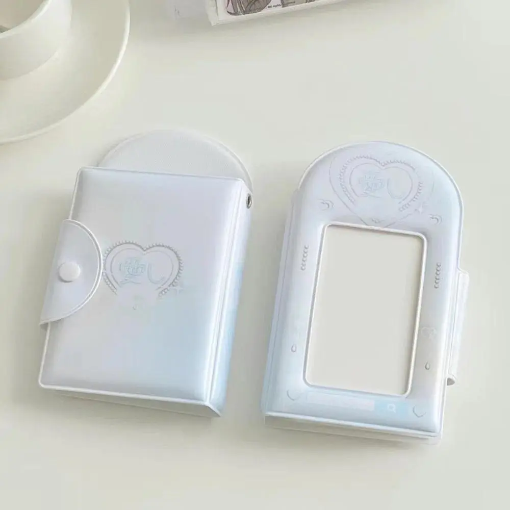 INS Sweet Love Card Album 3 Inch Mini PVC Idol Card Collect Book with 16 Internal Pages Postcard Book