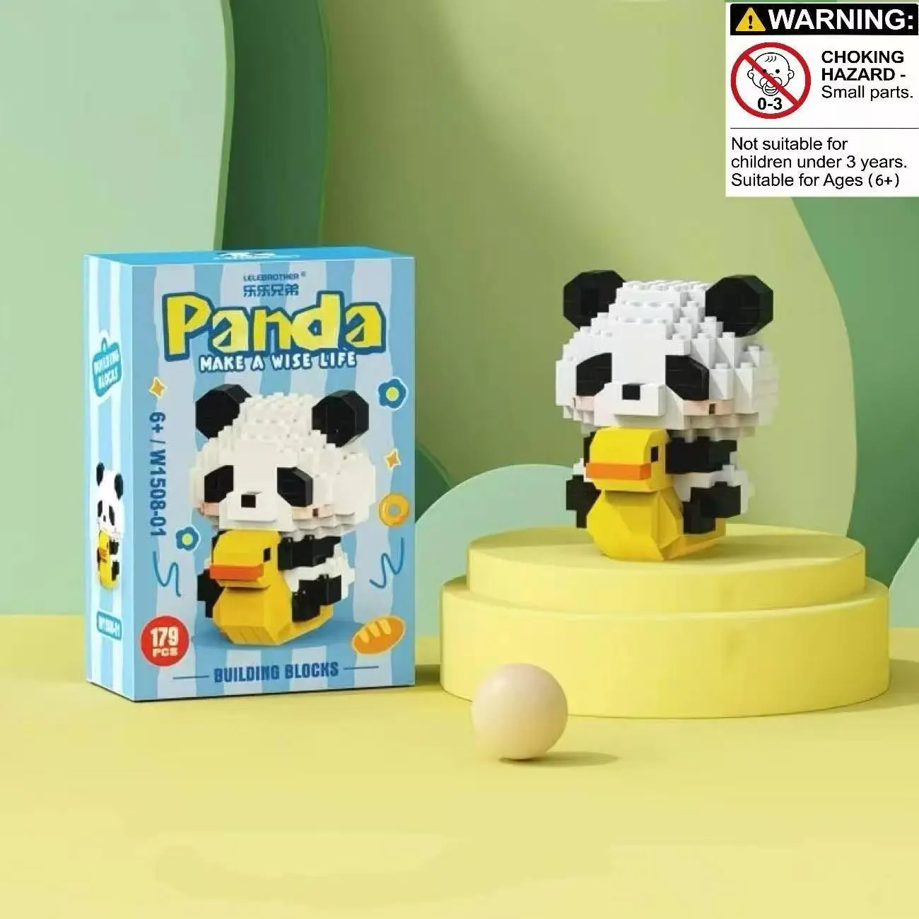 160 Pieces Micro-Particle Building Blocks Set, Cute Panda DIY Puzzle Kit, Stress Relief Toy, Desktop Decoration, Birthday Gift