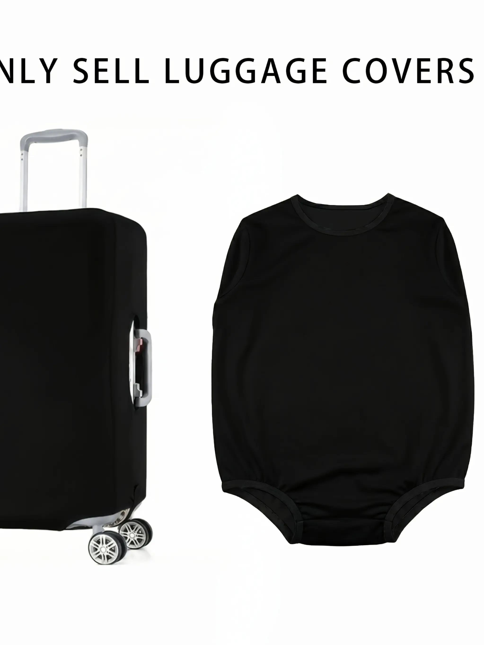 A simple black suitcase/bag polyester elastic protective cover Travel Luggage Accessory