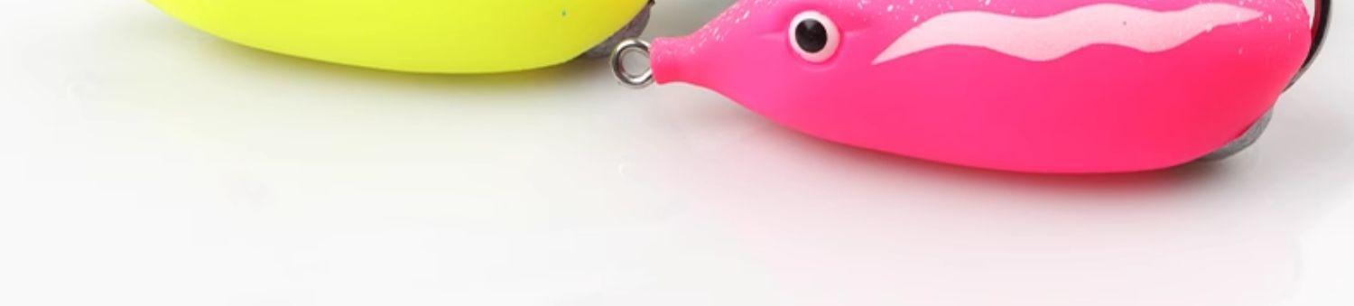 Topwater Frog Lure Single Hook Weedless Fishing Lure for Snakehead Bass Long Cast Floating Frog Lure Heavy Grass Freshwater Fishing Tackle