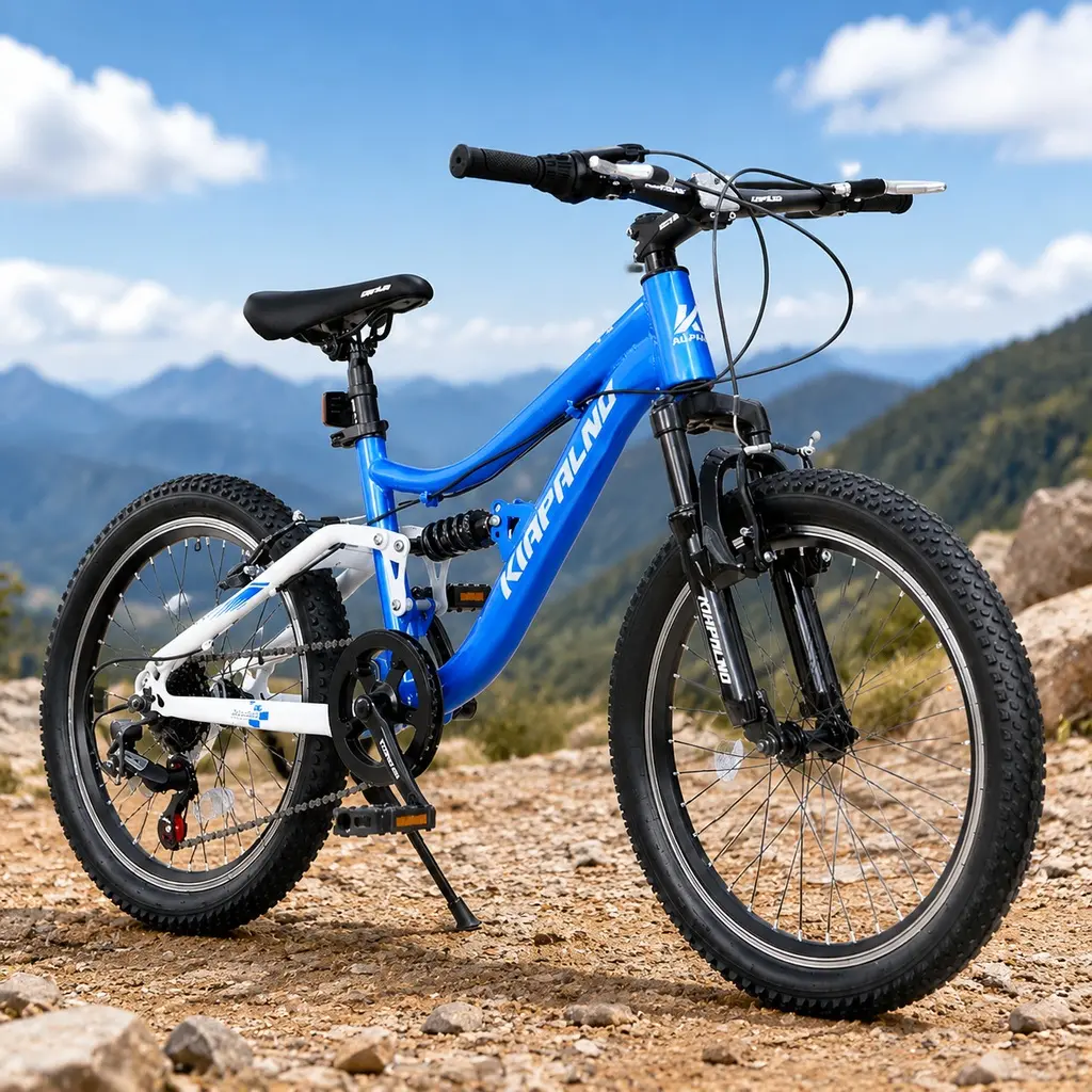 Steel Frame 20-Inch Mountain Bike, 7-Speed with Dual Suspension and V-Brakes, for Youth and Adult Outdoor Rides, Blue, Arch, 20 Inch Bike, Twist Shift, 23.23 W X 57.09 D X 34.25 H In, 36.16 Lb, Bike Mtb, Cycling Bike