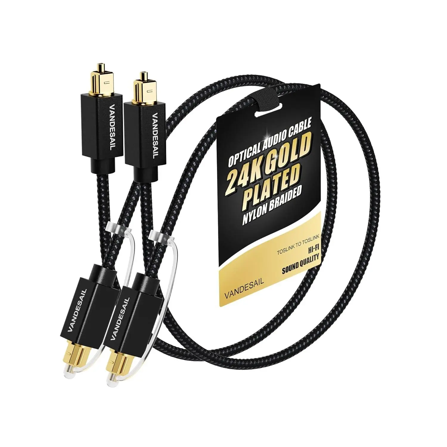 Digital Optical Audio Cable 1FT/0.3M 2 Pack Nylon Braided Fiber Optical Cable for Soundbar,TOSLINK Cable Gold Plated Connector Optic Cables Compatible with TV,Xbox,PS4,Amplifiers,HDMI,Splitter,Ultra,Android Smart TV Box,tall,tripod,video,ca,d,capture,card