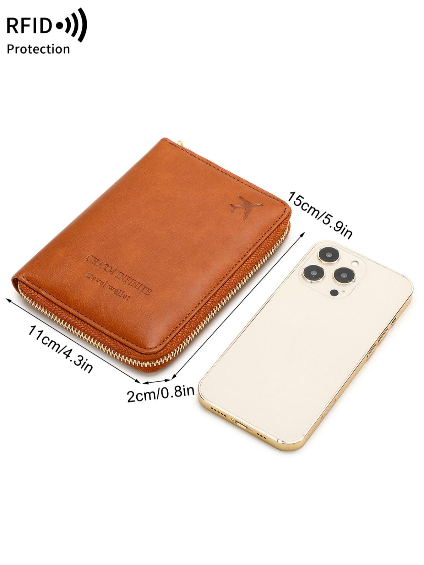 Simple Plain Color Passport Holder with Card Slots, Rfid Protection Multi-functional Passport Protective Cover, Casual Durable  Travel Wallet for Women & Men, Travel Document Holder, Card Organizer, Travel Essentials