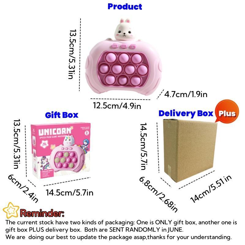 Cartoon Animal Design Push Pop Bubble Sensory Toy, 1 Count Whack a Mole Game, Stress Relief Toy for Kid, Decompression Squeeze Stress Relief Fidget