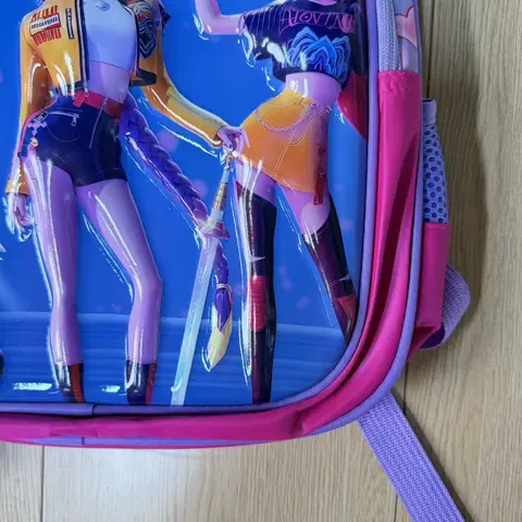 Cute Pink-Purple Rainbow Mini Doll Backpack, Fun Cartoon Graphic Accessory with Front Zipper Panel, Mesh Pockets, Ideal for Doll Dress Up, Kid Girl Gifts, Birthday Presents