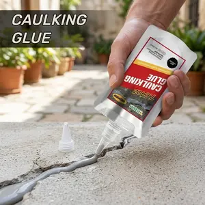 Self-Leveling Quick-Dry Cement Crack Repair Kit, 500ML/200ML + Tools, Waterproof High-Temperature Resistant, Elastic Anti-Crack, Home Repair Essential