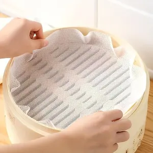 Reusable Silicone Steamer Cloth, 6 Counts Non-stick Steamer Pad, Cooking Steamer Liner, Kitchenware Cookware Accessories for Home Use