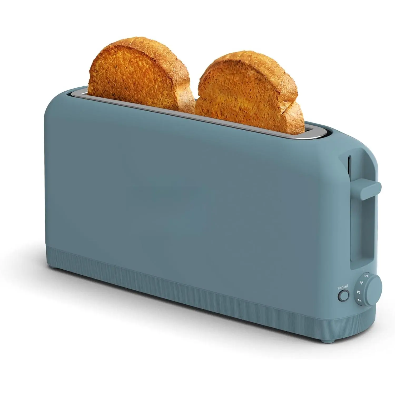 2 Slice Slim Toaster, Kitchenware, 6 Setting Shade Control with Reheat & Cancel Buttons, s Sourdough, 10" Long Slot, Anti Jam & Auto Shutoff, 900 Watt, Surf