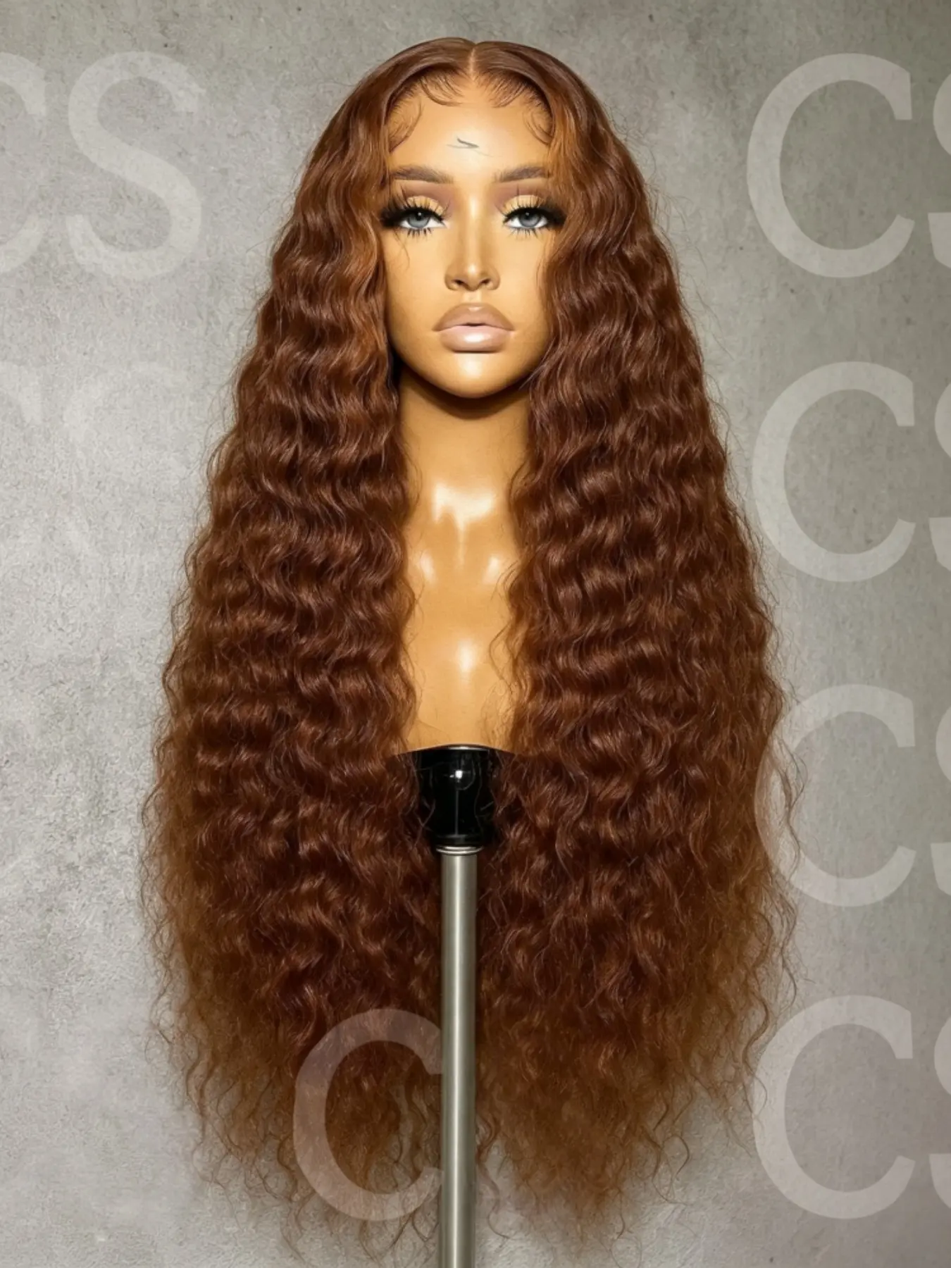 26-Inch Graduated Curly Wig for Women, 180% Density, Natural Hairline, Daily Wear, Synthetic Material, 13*4*1 Lace Front
