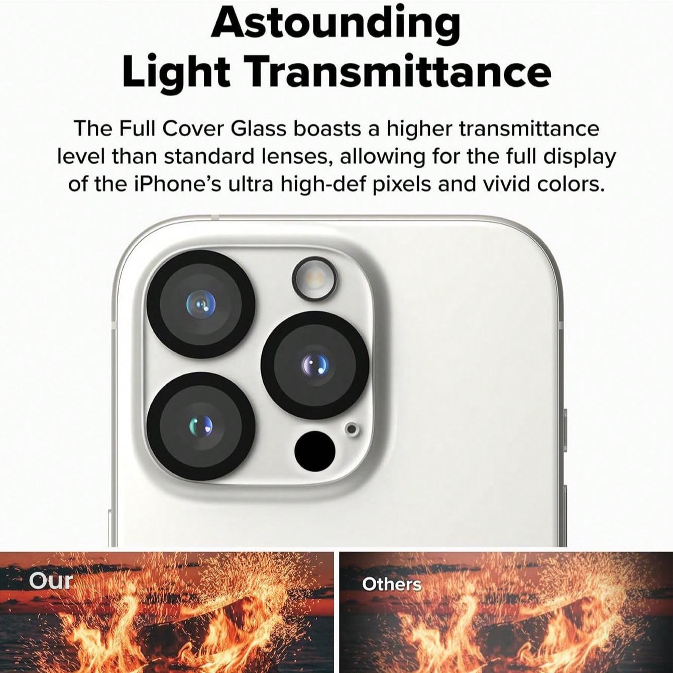 2 Pcs Camera Lens Glass Protection, Cover, Protector, For iPhone 16 Pro Max/Pro/Plus/16/15 Pro Max/Pro/Plus/15/14 Pro Max/Pro/Plus/14/13 Pro Max/Pro/13/12 Pro Max/Pro/12/11 Series, Anti-scratch