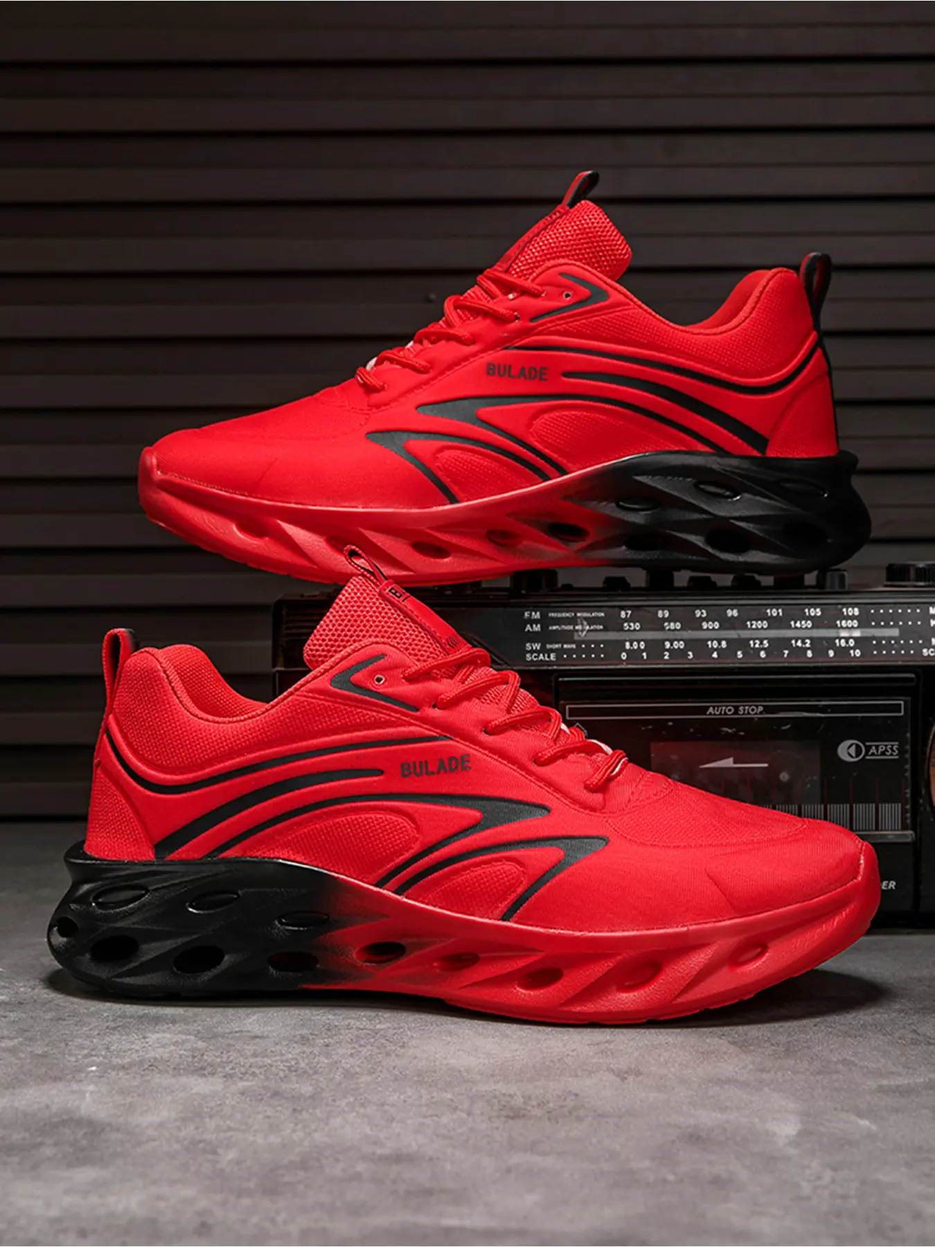 Men Breathable Mesh Gradient Platform Sneakers Light Shock Absorb Flame Pattern Sports Shoes Running Shoes Couple Daily Walking Athletic Footwear Multi Color